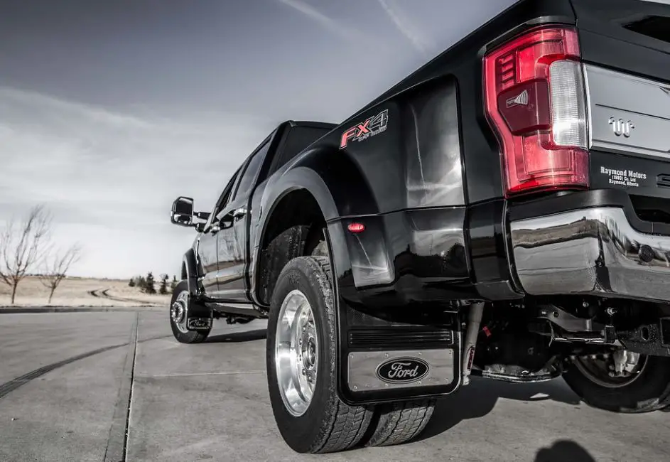 Ford Dually Truck with Mud Flaps