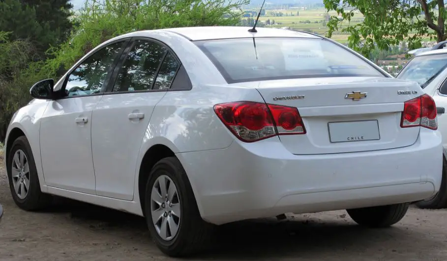 Rear View of Chevy Cruze