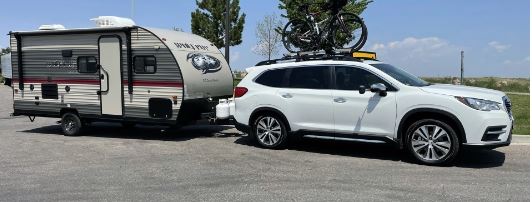 Subaru Ascent towing a travel trailer