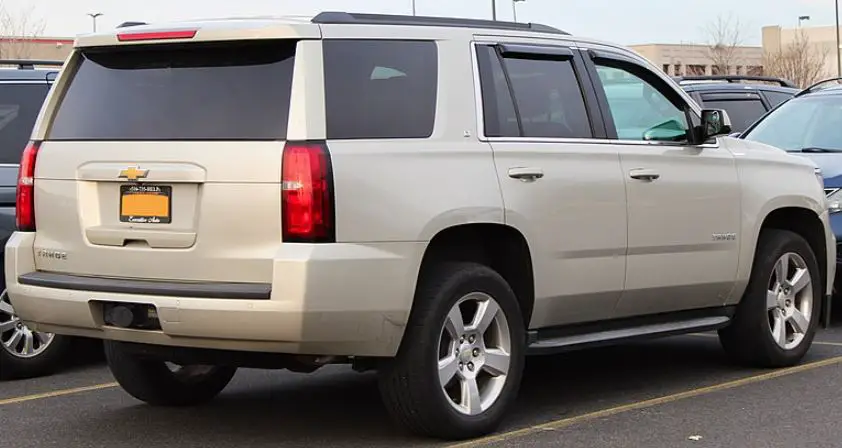 rear facing view of 2015 chevy tahoe