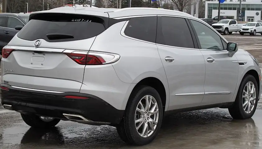 rear facing view of 2022 buick enclave