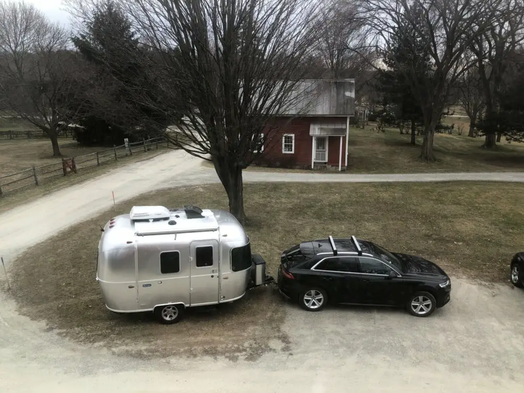 Audi Q8 Towing a Travel Trailer