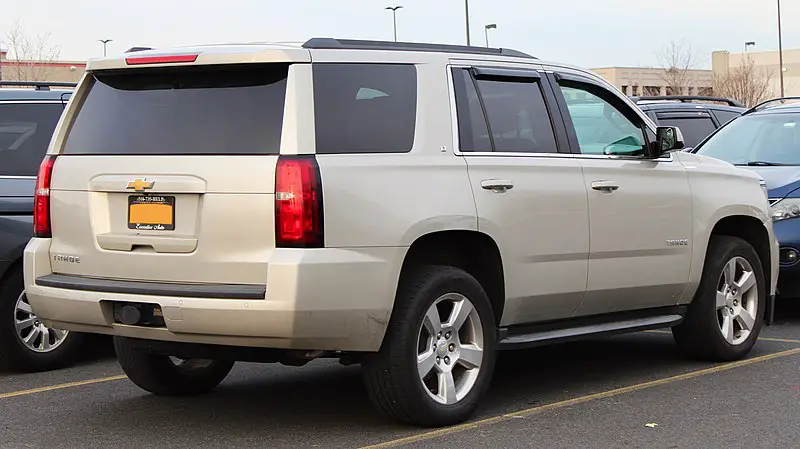 rear view of chevy tahoe