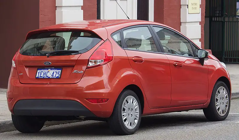 rear view of ford fiesta