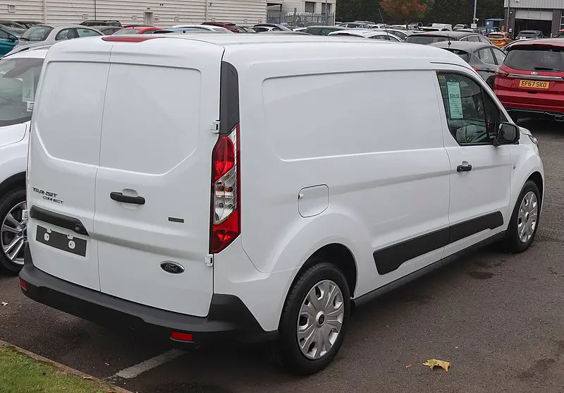 rear view of ford transit connect