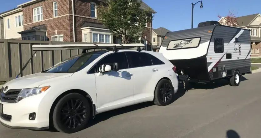 toyota venza towing a travel trailer