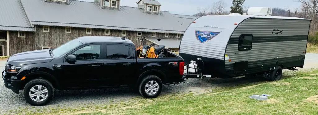 ford ranger towing a travel trailer